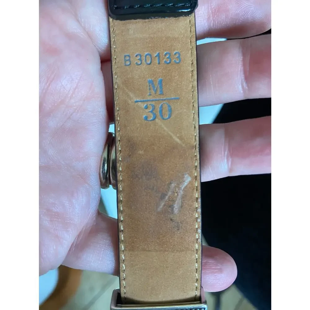 Brighton 30133 Womens Braided Black Silver Belt M 30 Leather‎